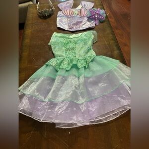 Disney princess Ariel dress, tiara and head band all Disney brand size 5/6